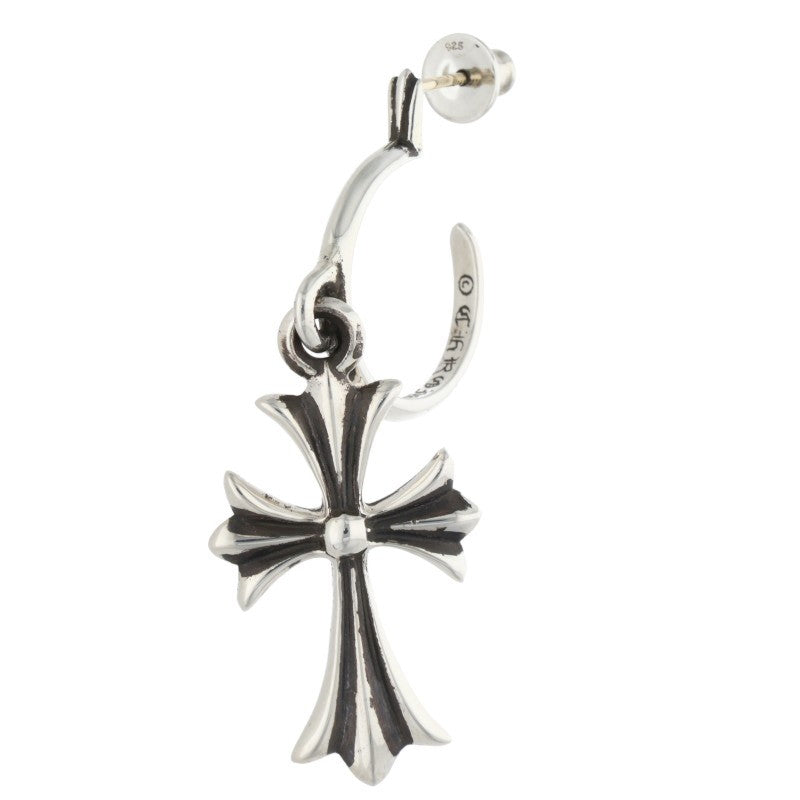 Chrome Hearts Tiny CH Cross Hoop Silver Size ONE SIZE