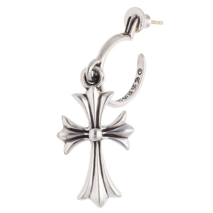 Chrome Hearts Tiny CH Cross Hoop Silver Size ONE SIZE