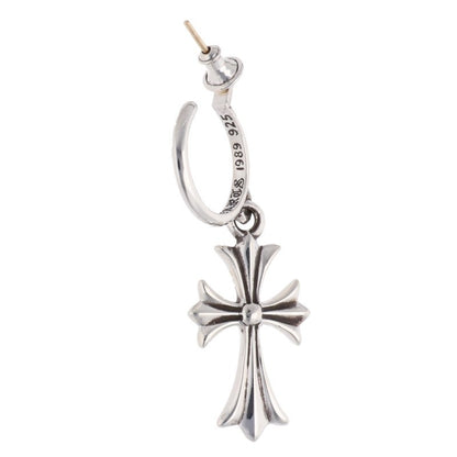 Chrome Hearts Tiny CH Cross Hoop Silver Size ONE SIZE
