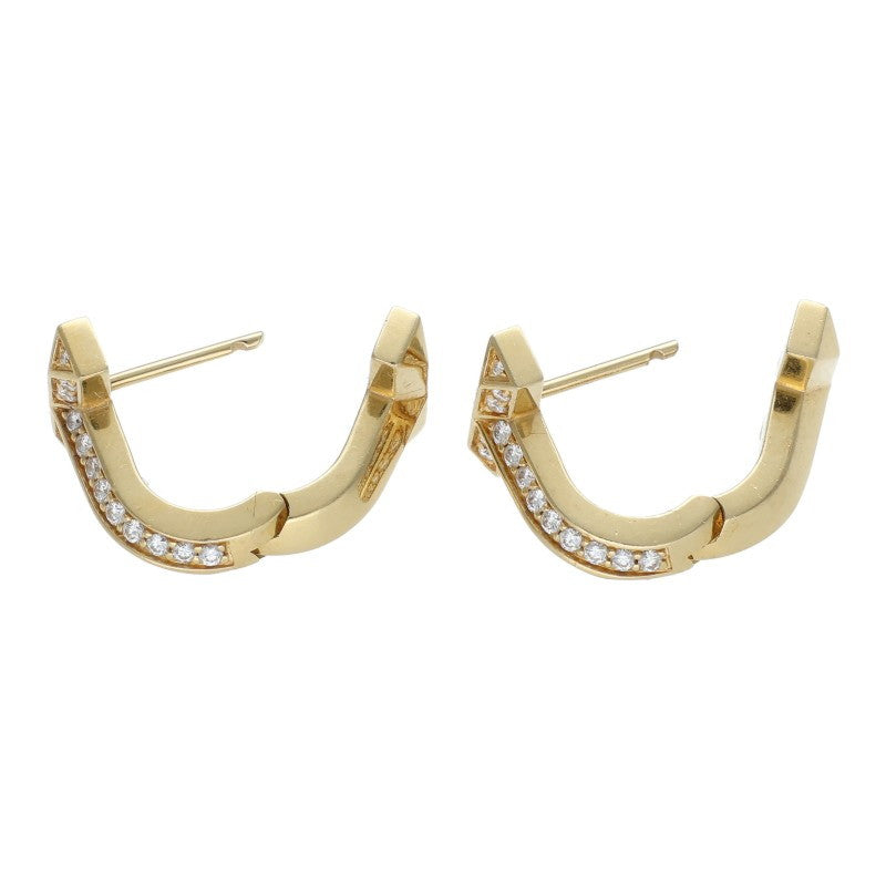 TIFFANY&Co. T1 K18YG Half Diamond Earrings Size ONE SIZE