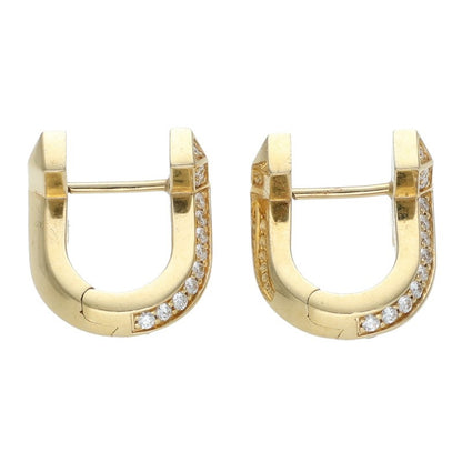 TIFFANY&Co. T1 K18YG Half Diamond Earrings Size ONE SIZE
