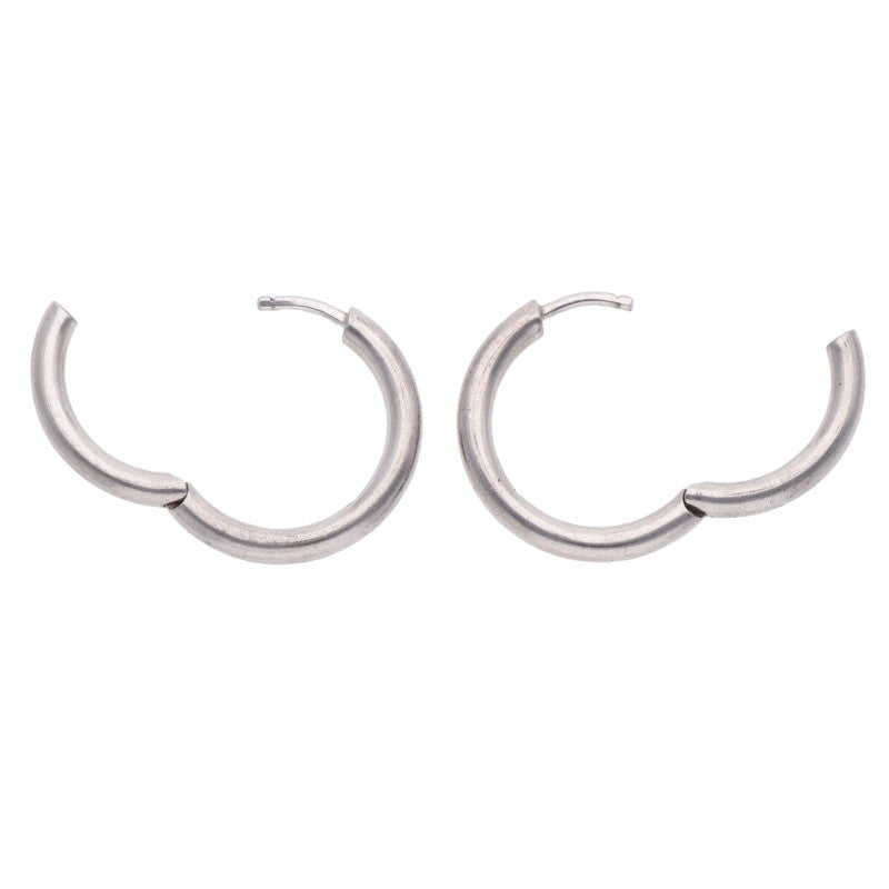 TOM WOOD Classic Hoop 925 Silver Earrings Size ONE SIZE