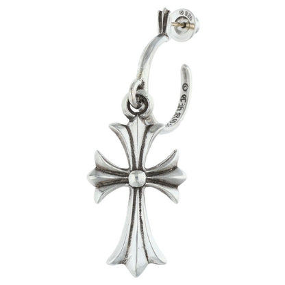 Chrome Hearts Tiny CH Cross Hoop Silver Size ONE SIZE