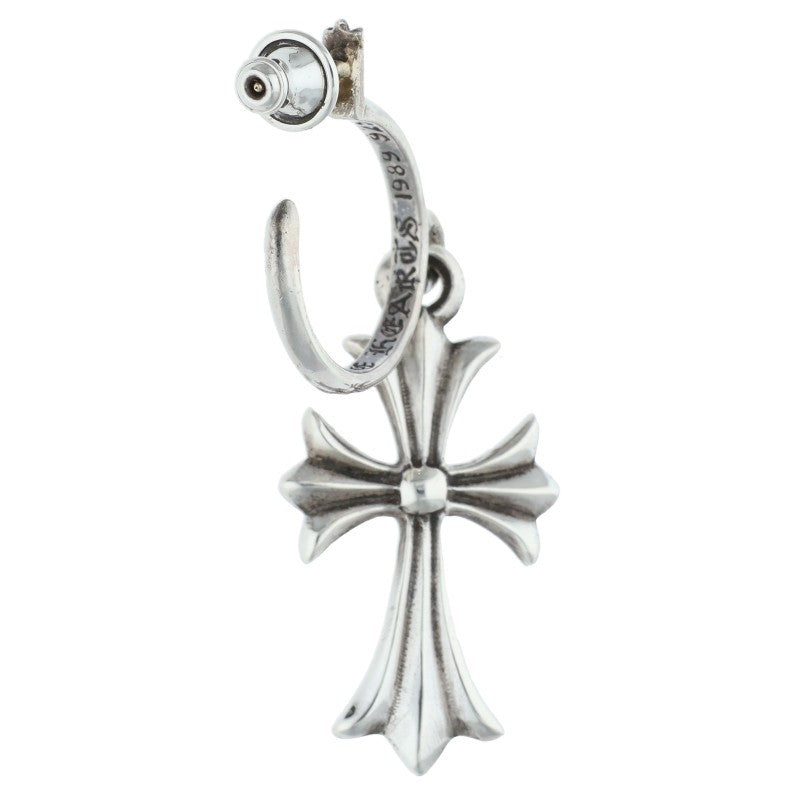 Chrome Hearts Tiny CH Cross Hoop Silver Size ONE SIZE