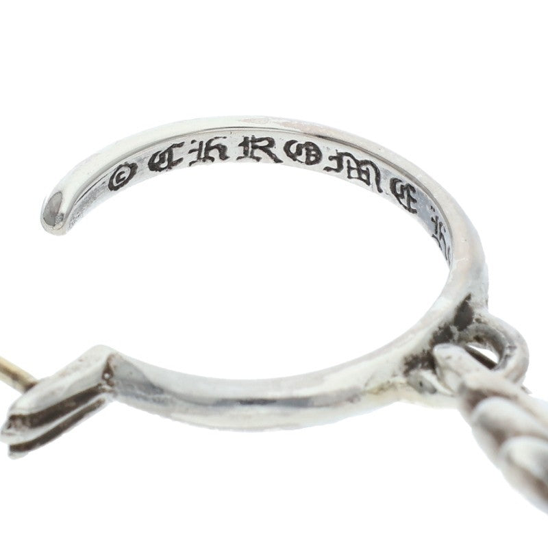 Chrome Hearts Tiny CH Cross Hoop Silver Size ONE SIZE