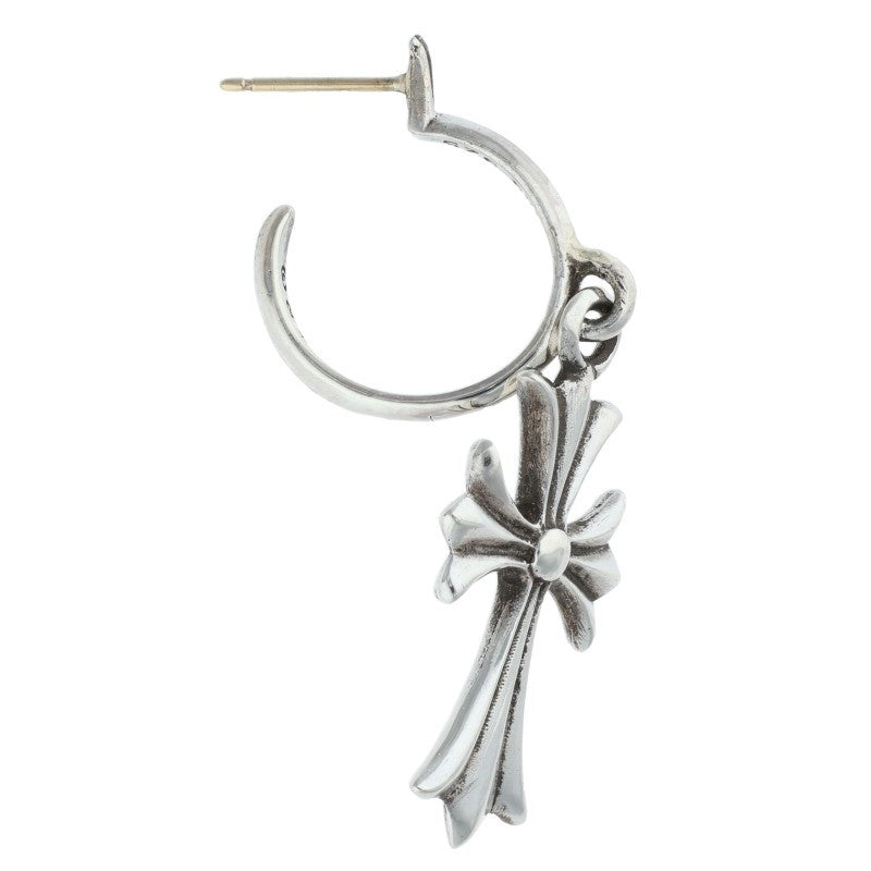 Chrome Hearts Tiny CH Cross Hoop Silver Size ONE SIZE