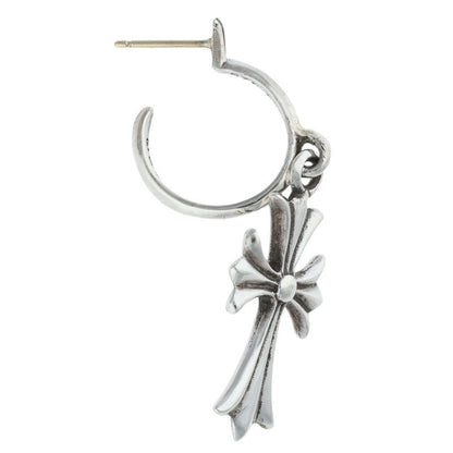 Chrome Hearts Tiny CH Cross Hoop Silver Size ONE SIZE