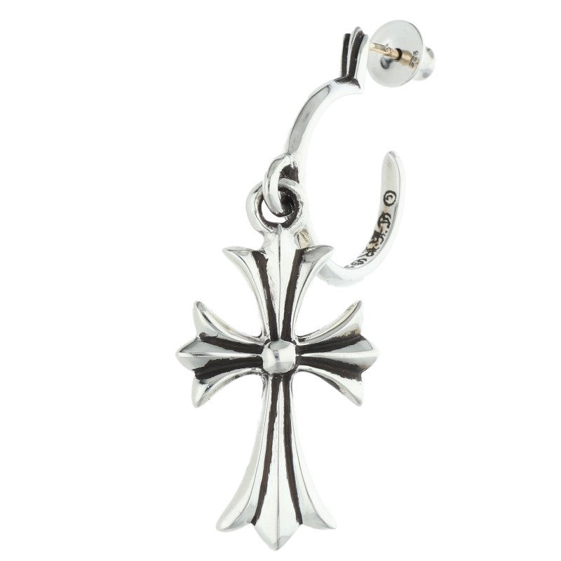 Chrome Hearts Tiny CH Cross Hoop Silver Size ONE SIZE