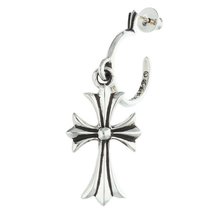 Chrome Hearts Tiny CH Cross Hoop Silver Size ONE SIZE