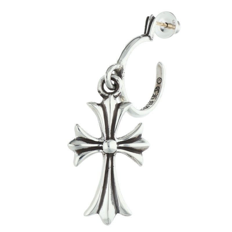 Chrome Hearts Tiny CH Cross Hoop Silver Size ONE SIZE