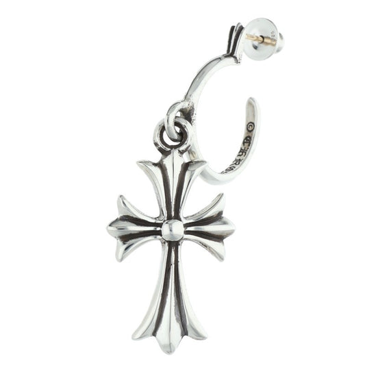 Chrome Hearts Tiny CH Cross Hoop Silver Size ONE SIZE