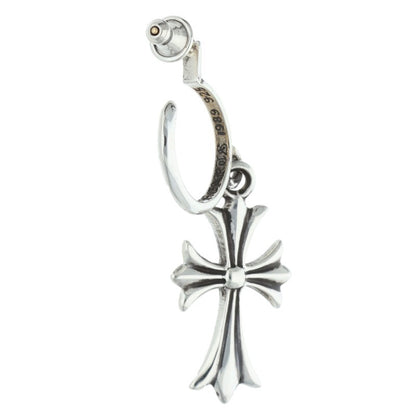 Chrome Hearts Tiny CH Cross Hoop Silver Size ONE SIZE