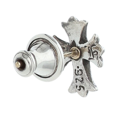Chrome Hearts No2 CH Cross Ruby Stud Silver Size ONE SIZE