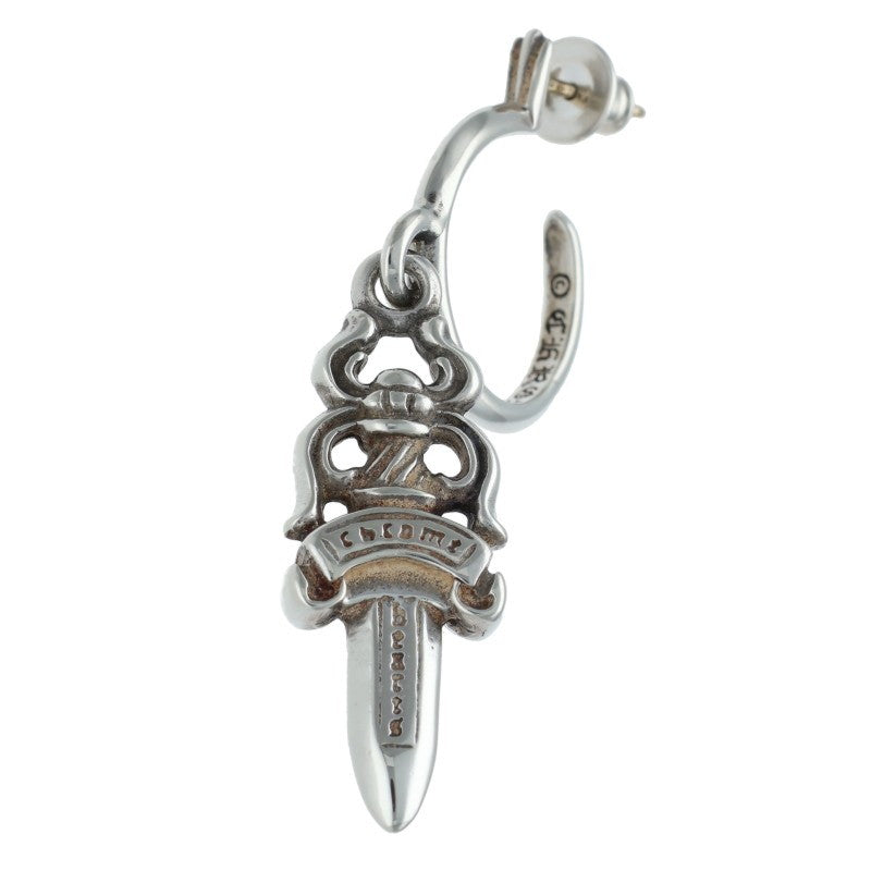 Chrome Hearts #5 Dagger Hoop Silver Earring Size ONE SIZE
