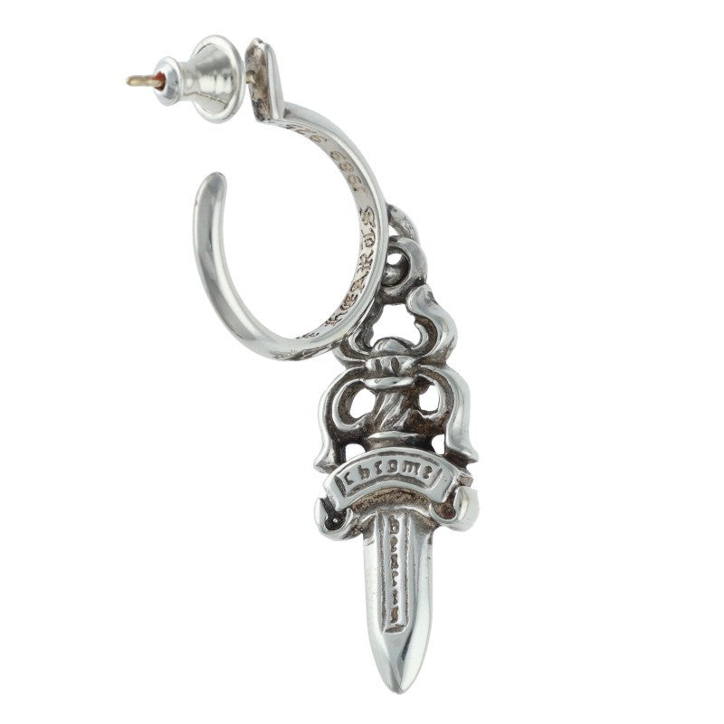 Chrome Hearts #5 Dagger Hoop Silver Earring Size ONE SIZE