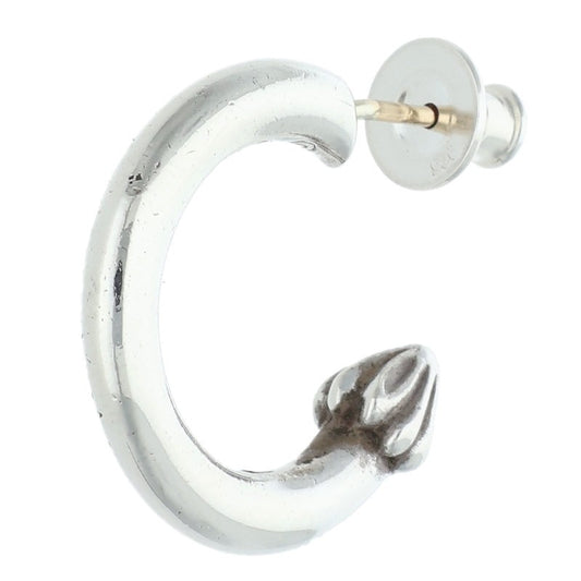 Chrome Hearts Plain Hoop Silver Earring Size ONE SIZE