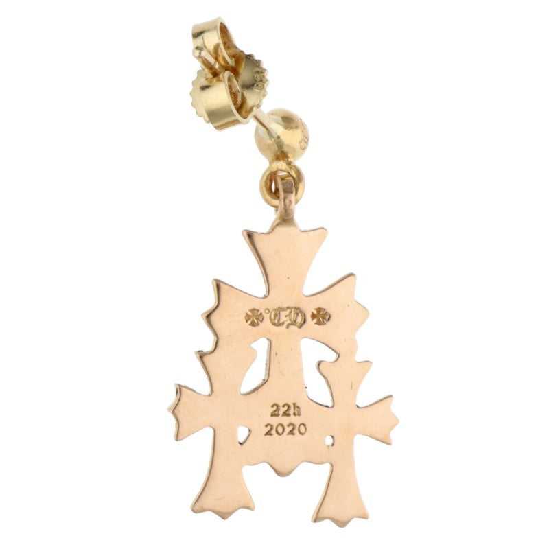 Chrome Hearts 22K Triple CH Cross Earring Size ONE SIZE