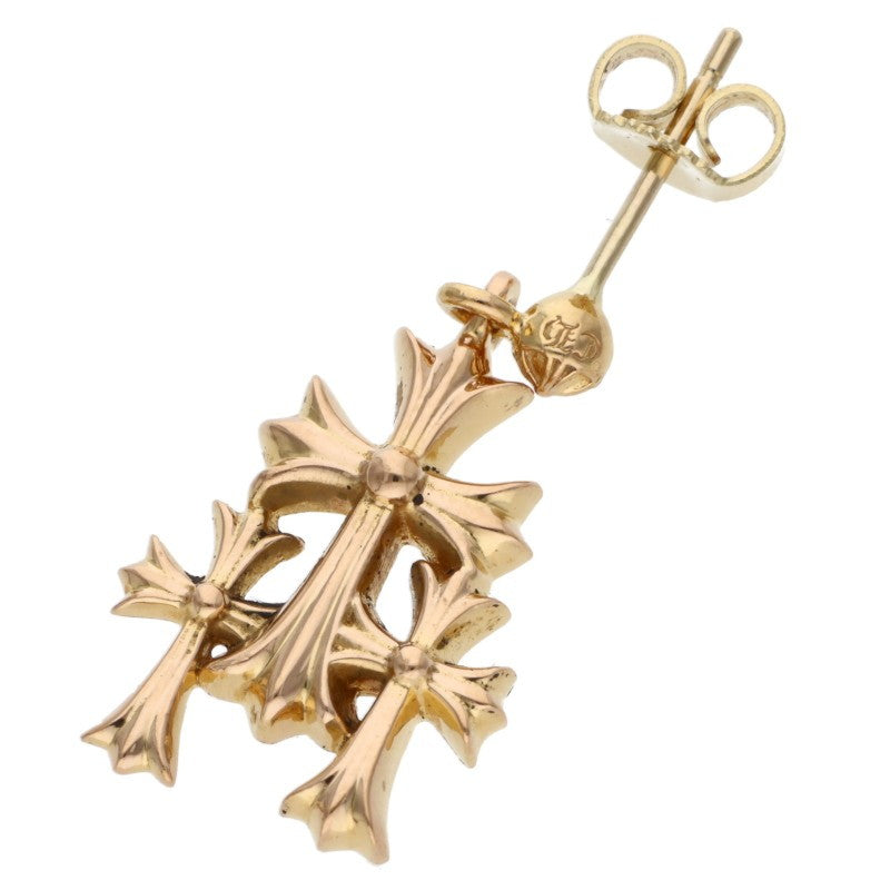 Chrome Hearts 22K Triple CH Cross Earring Size ONE SIZE