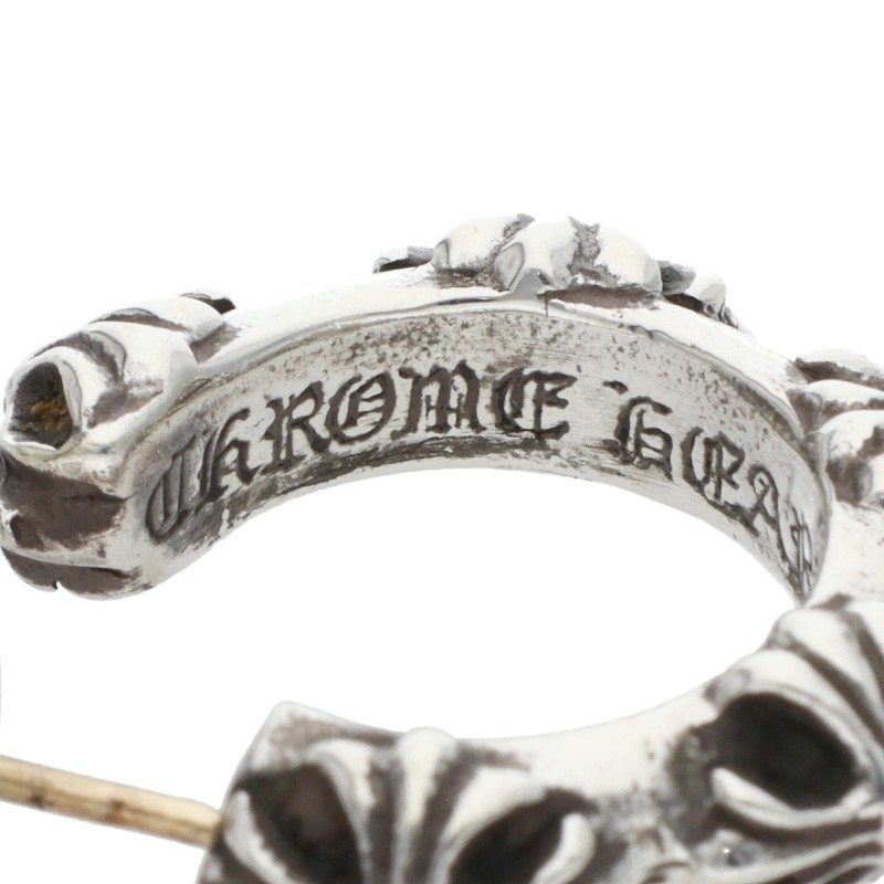 Chrome Hearts Cross Band Hoop Silver Earring Size ONE SIZE