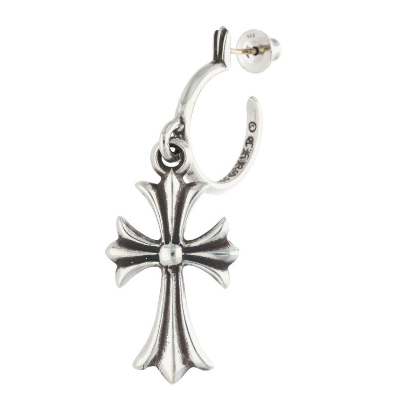 Chrome Hearts Tiny CH Cross Hoop Silver Size ONE SIZE