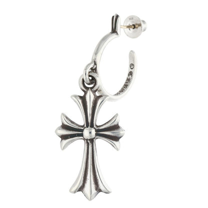 Chrome Hearts Tiny CH Cross Hoop Silver Size ONE SIZE
