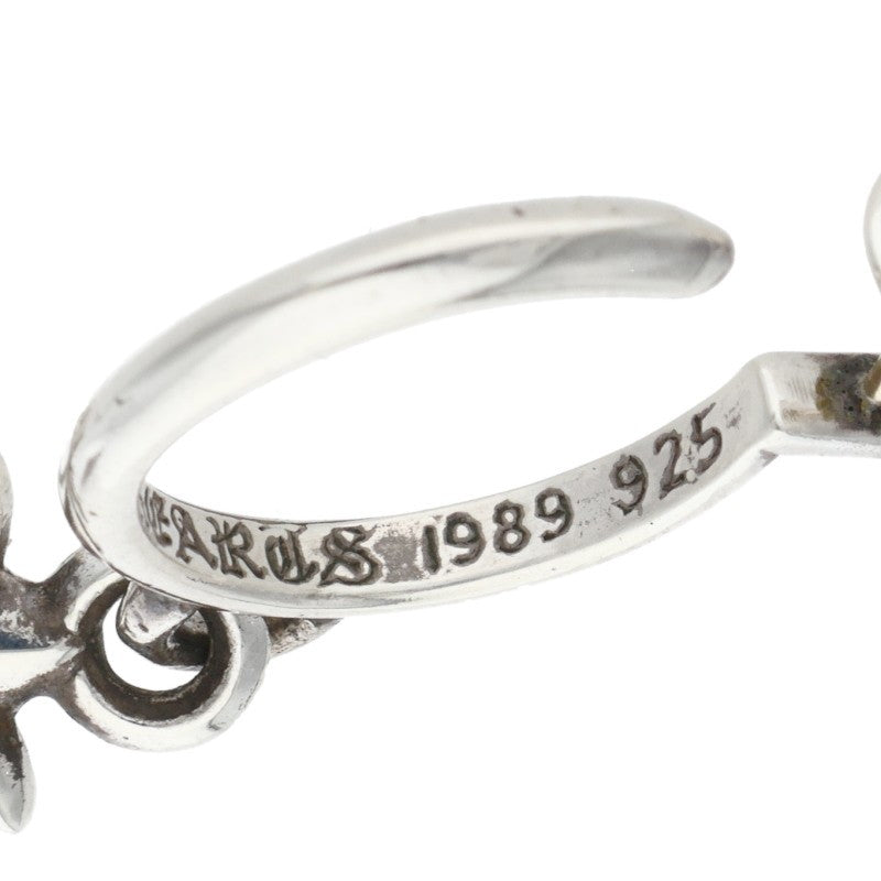 Chrome Hearts Tiny CH Cross Hoop Silver Size ONE SIZE