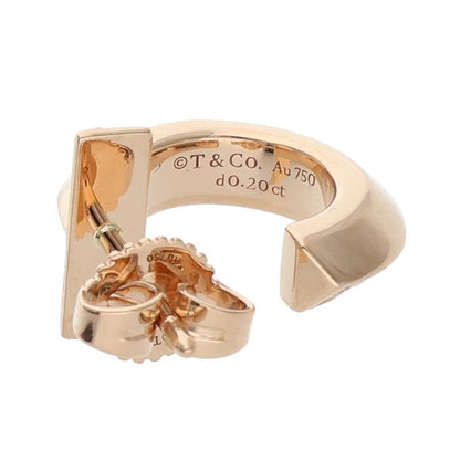 TIFFANY&Co. T One 18K Rose Gold Diamond Hoop Size ONE SIZE