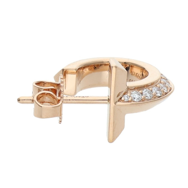 TIFFANY&Co. T One 18K Rose Gold Diamond Hoop Size ONE SIZE