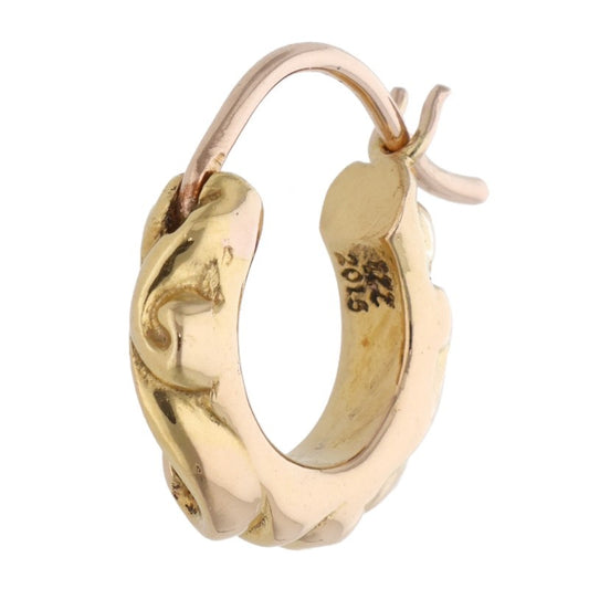 Chrome Hearts 22K Tiny Scroll Hoop Gold Size ONE SIZE