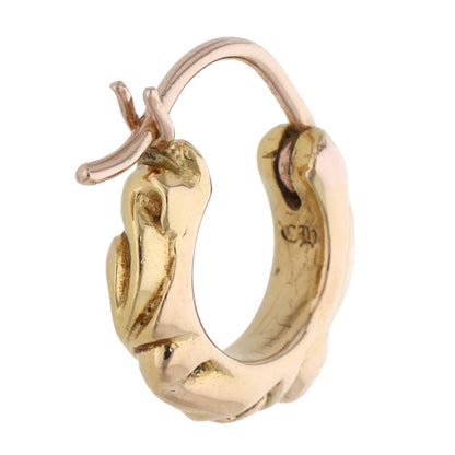 Chrome Hearts 22K Tiny Scroll Hoop Gold Size ONE SIZE