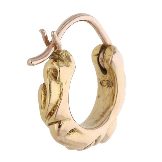 Chrome Hearts 22K Tiny Scroll Hoop Gold Size ONE SIZE
