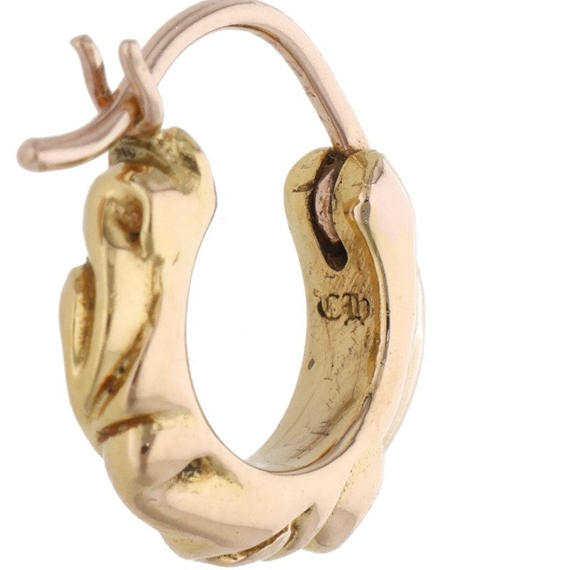 Chrome Hearts 22K Tiny Scroll Hoop Gold Size ONE SIZE
