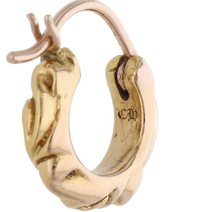 Chrome Hearts 22K Tiny Scroll Hoop Gold Size ONE SIZE