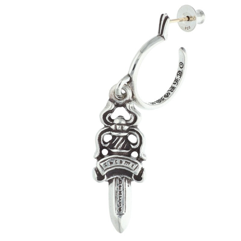 Chrome Hearts No5 Dagger Hoop Silver Earring Size ONE SIZE