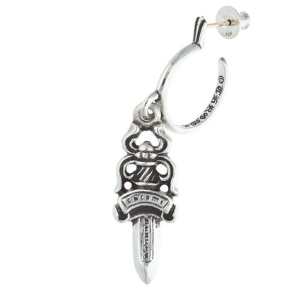Chrome Hearts No5 Dagger Hoop Silver Earring Size ONE SIZE
