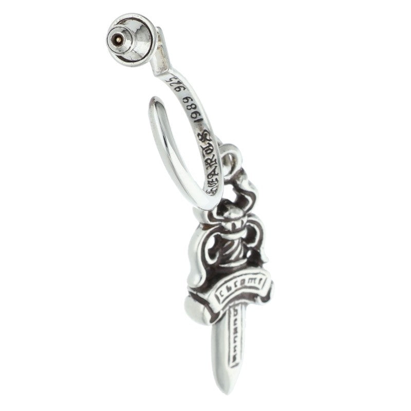 Chrome Hearts No5 Dagger Hoop Silver Earring Size ONE SIZE