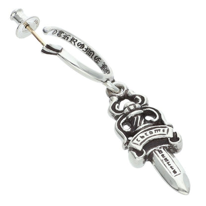Chrome Hearts No5 Dagger Hoop Silver Earring Size ONE SIZE