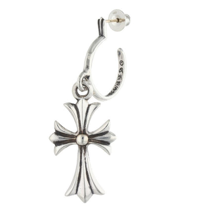 Chrome Hearts Tiny CH Cross Hoop Silver Size ONE SIZE