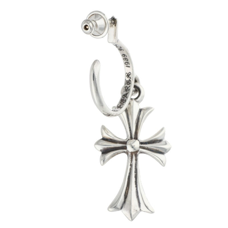 Chrome Hearts Tiny CH Cross Hoop Silver Size ONE SIZE