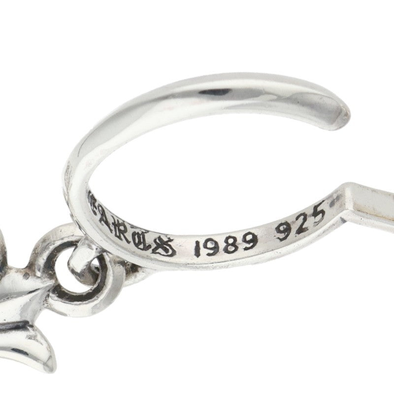 Chrome Hearts Tiny CH Cross Hoop Silver Size ONE SIZE