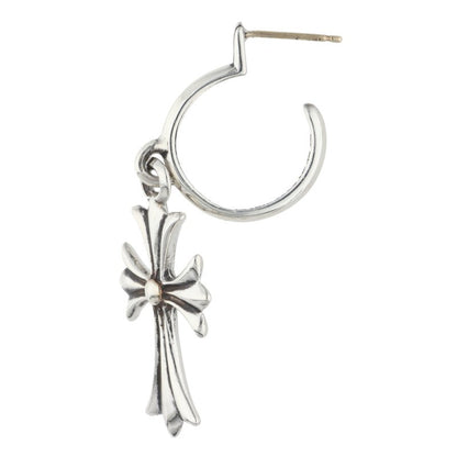 Chrome Hearts Tiny CH Cross Hoop Silver Size ONE SIZE