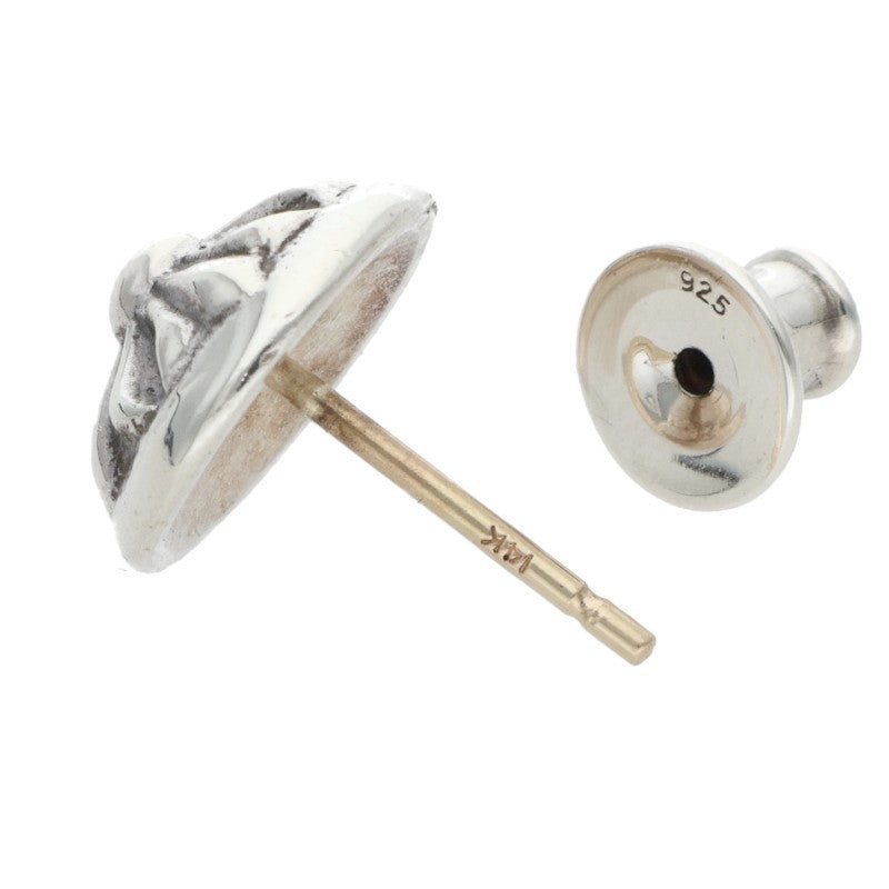 Chrome Hearts Cross Ball Stud Silver Earring Size ONE SIZE