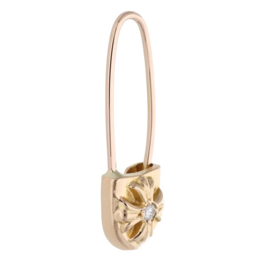 Chrome Hearts 22K 1 Diamond Safety Pin Gold Size ONE SIZE