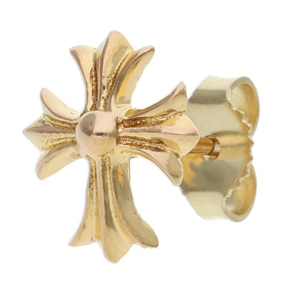 Chrome Hearts 22K CH Cross Stud Gold Earring Size ONE SIZE
