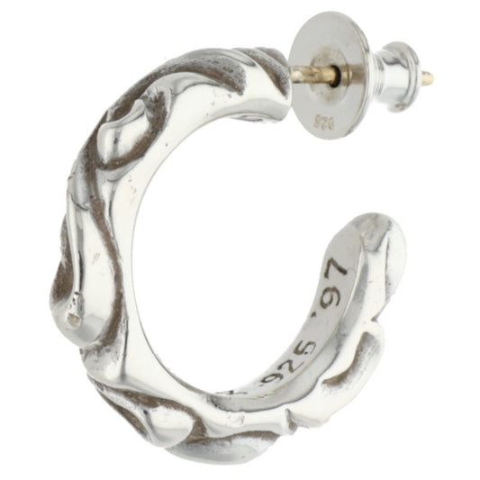 Chrome Hearts Scroll Hoop Silver Earring Size ONE SIZE