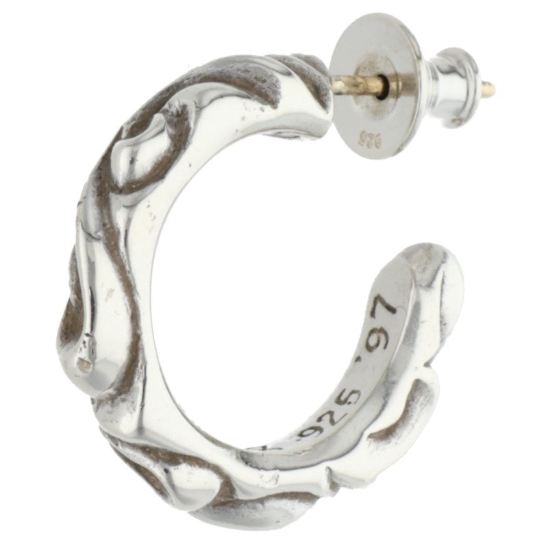 Chrome Hearts Scroll Hoop Silver Earring Size ONE SIZE