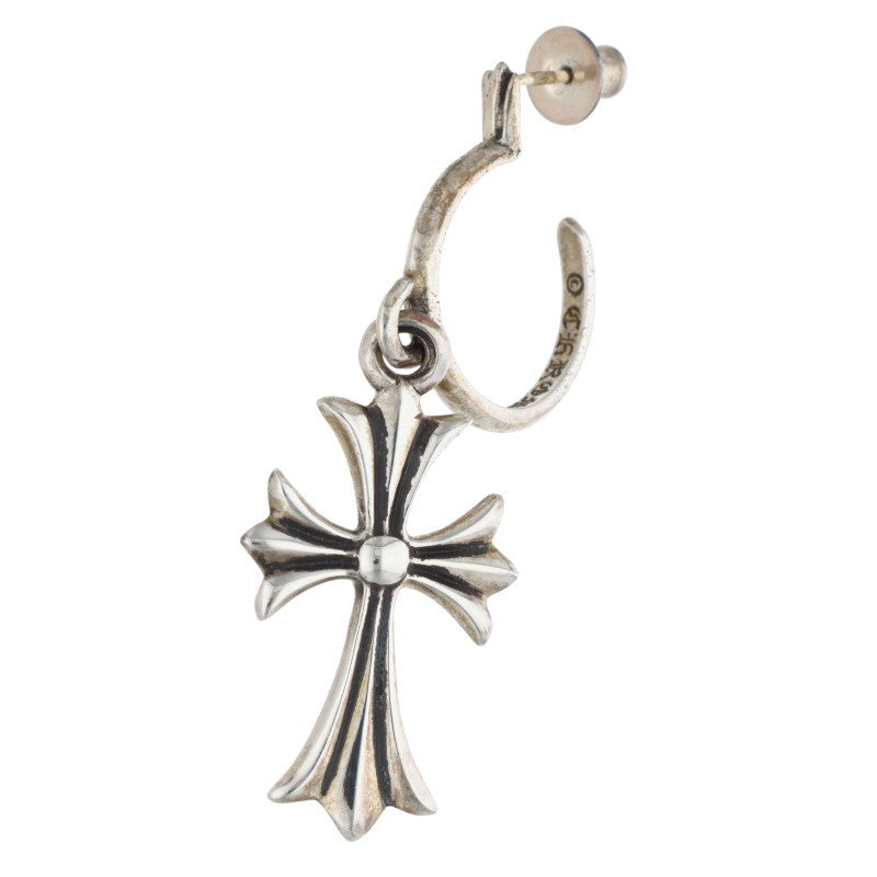 Chrome Hearts Tiny CH Cross Hoop Silver Size ONE SIZE
