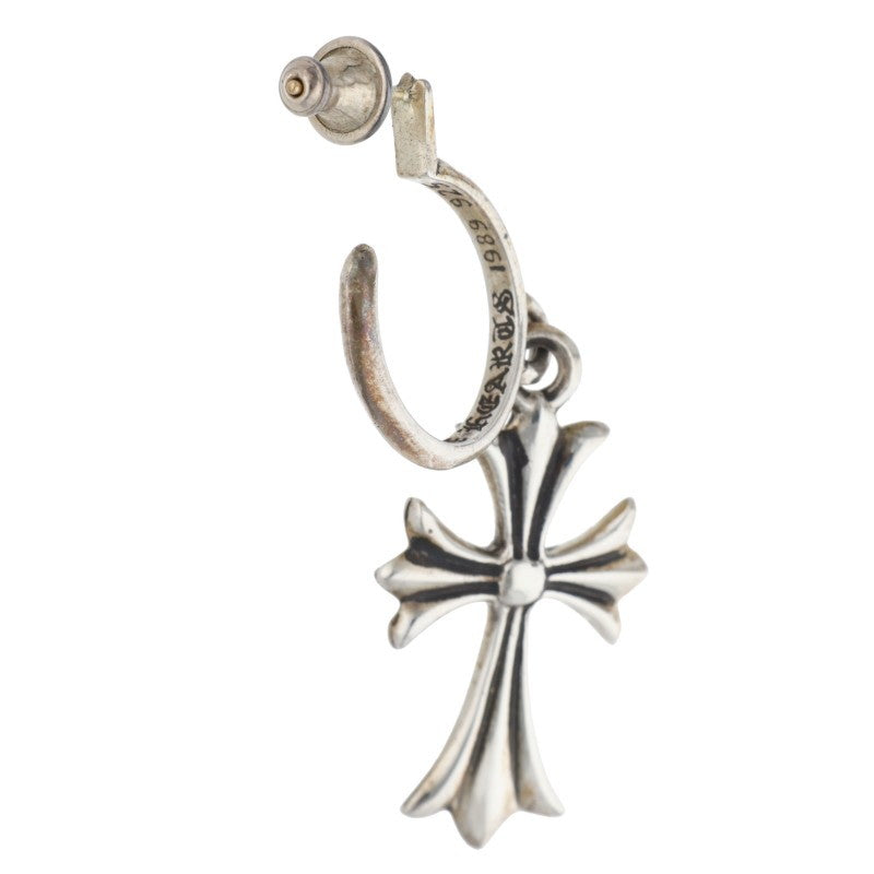 Chrome Hearts Tiny CH Cross Hoop Silver Size ONE SIZE
