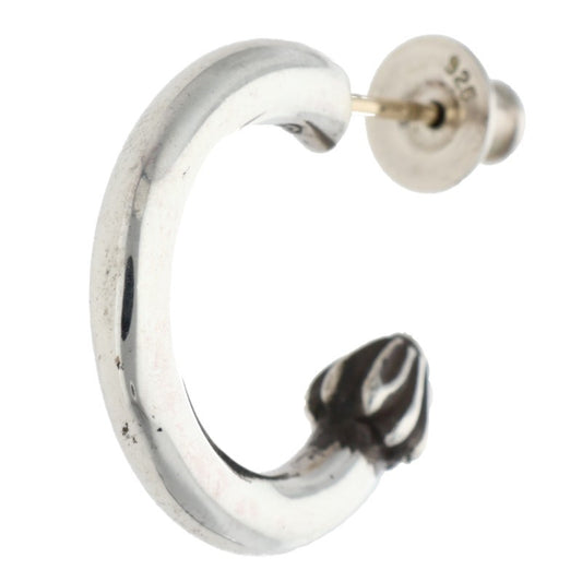 Chrome Hearts Plain Hoop Earrings Silver (Silver 3.46g)