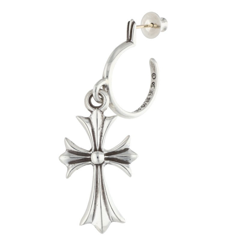 Chrome Hearts Tiny CH Cross Hoop Silver Size ONE SIZE